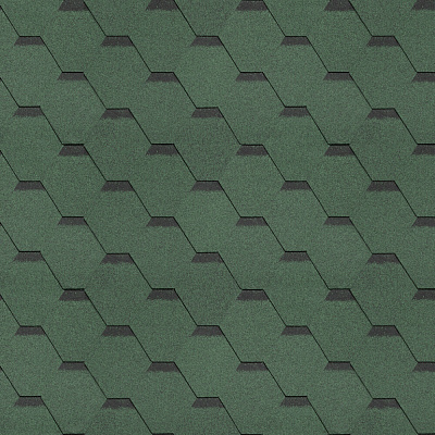 Гибкая черепица Shinglas Классик Кадриль Нефрит