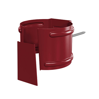 Держатель трубы водостока d100 на кирпич RAL 3005 Красное Вино металлический