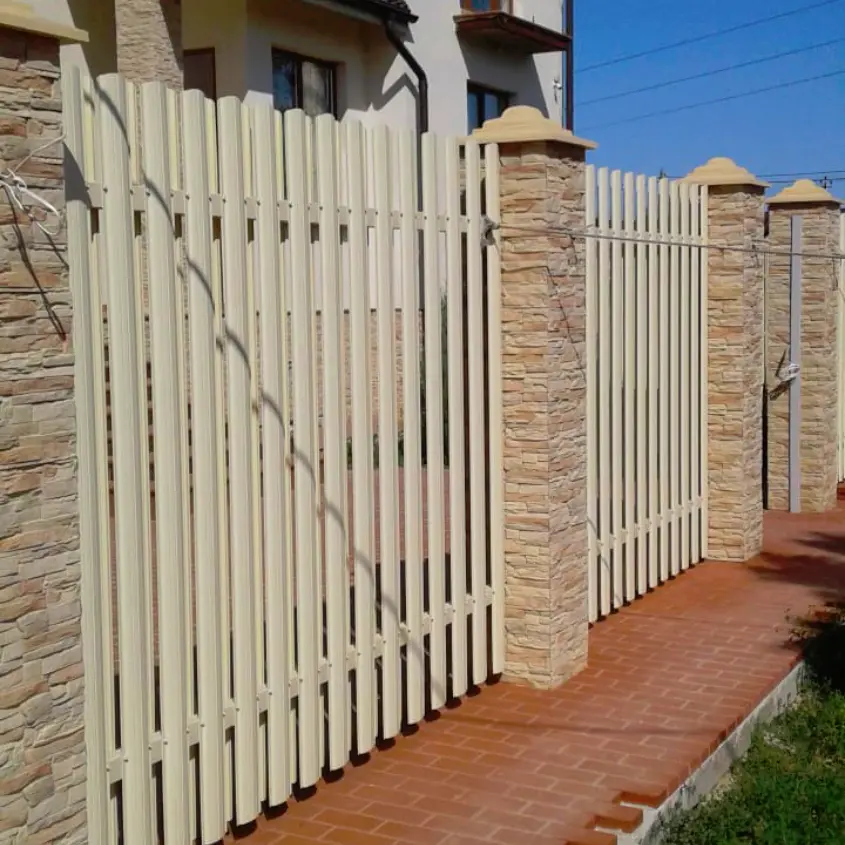 Фото 4 забор штакетник полукруглый RAL9003 Белый двусторонний