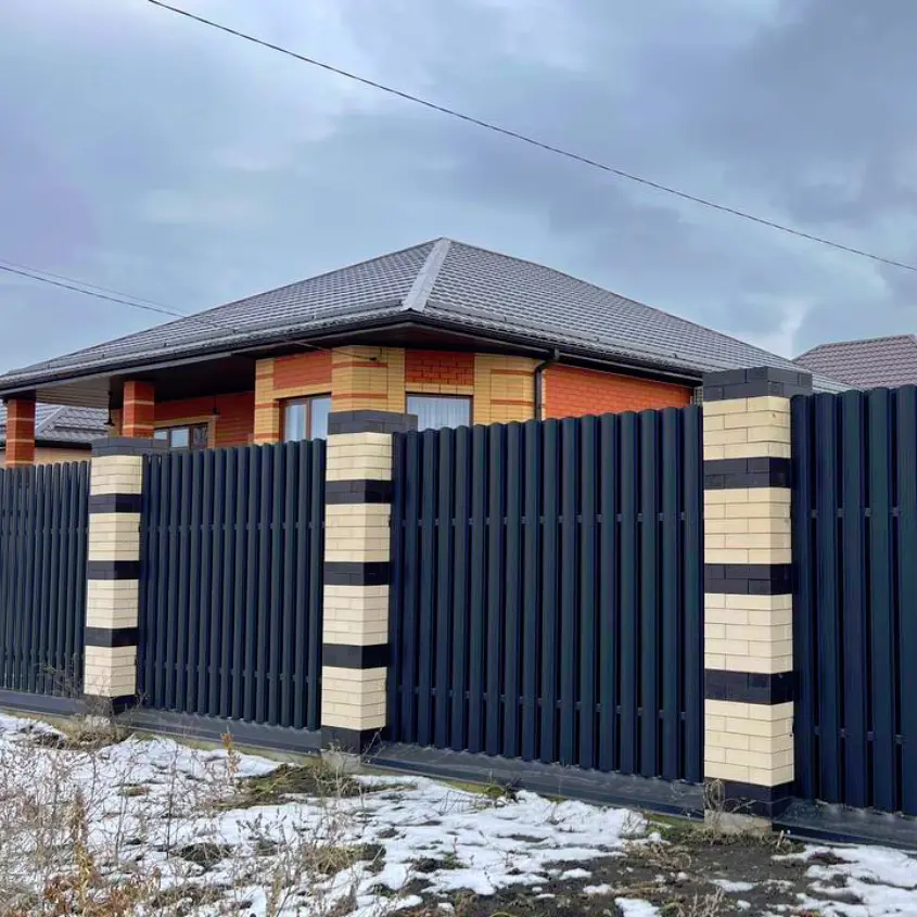 Фото 1 штакетник Полукруглый RAL9005 МАТТЕ Черный двусторонний