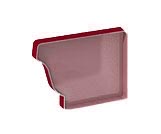 Заглушка желоба 120*86 левая RAL P363 (Вишня) фото Центр Металлокровли