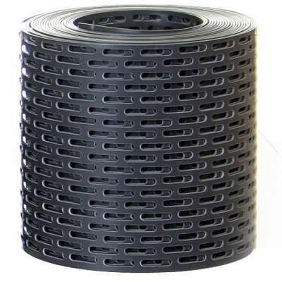 Вентиляционная ПВХ лента карниза СЕРАЯ фото 1