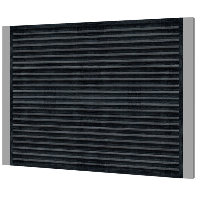 Забор жалюзи ЭКО-Z Черное Дерево 3D Принтек односторонний на металлических столбах