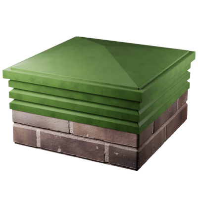 Колпак Бона Зеленый с посадкой 2х2 кирпича (513х513мм) фото 4